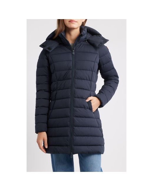 Save The Duck Blue Dorothy Water Resistant Quilted Puffer Coat