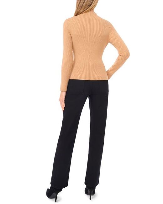 Halogen® Blue Rib Quarter Zip Sweater