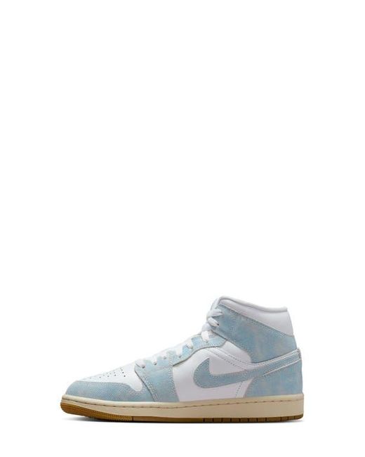 Nike Blue Air 1 Mid Se Velvet Basketball Sneaker