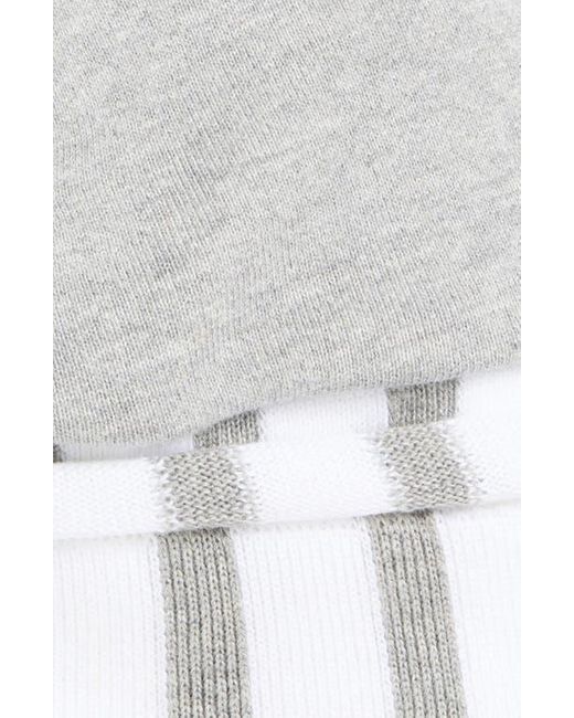 Thom Browne Gray Engineered 4-Bar Beanie for men