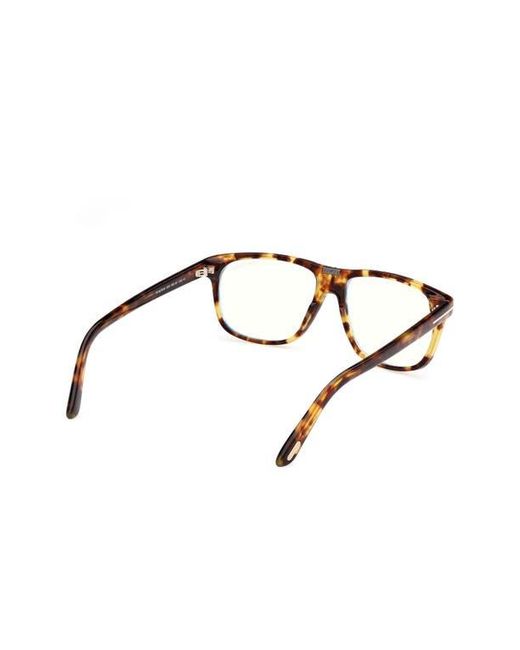 Tom Ford Brown 56Mm Pilot Light Blocking Glasses for men