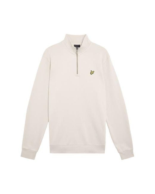 Lyle & Scott Natural Loopback Quarter Zip Sweat for men
