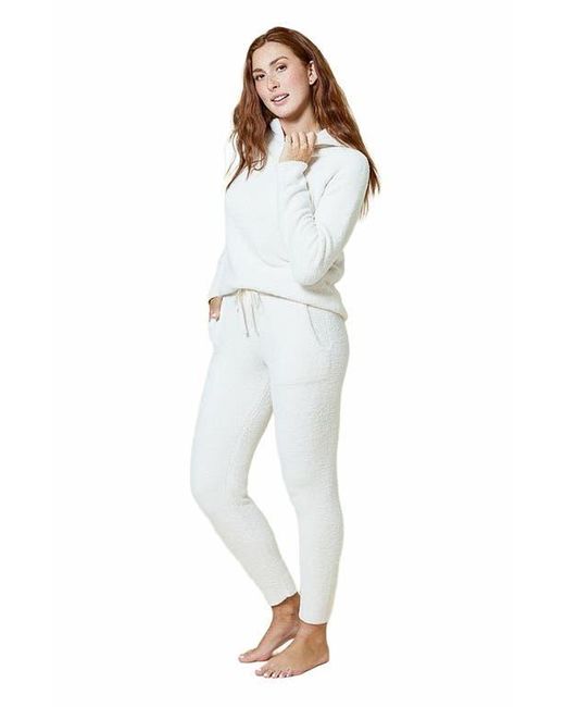 Softies Natural Solid Marshmallow Hoodie And Jogger Lounge Set