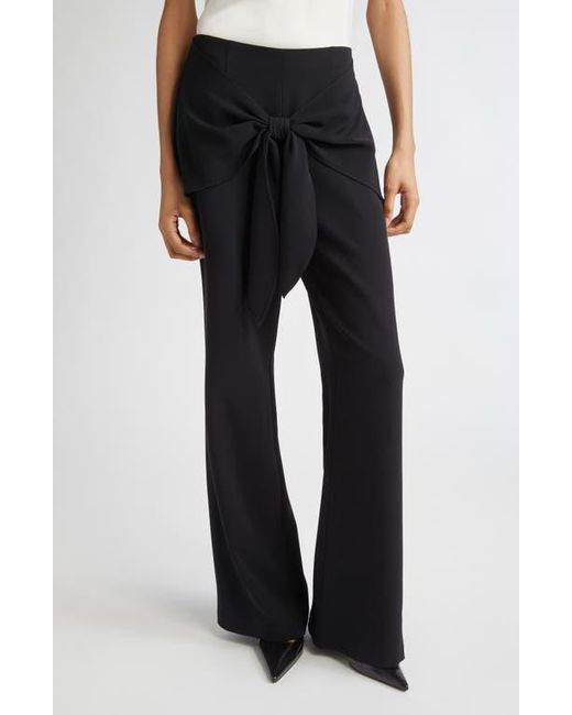 Cinq À Sept Black Lilas Tie Front Flare Leg Pants