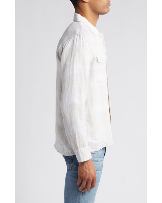 Rails White Linen Shirt Jacket for men
