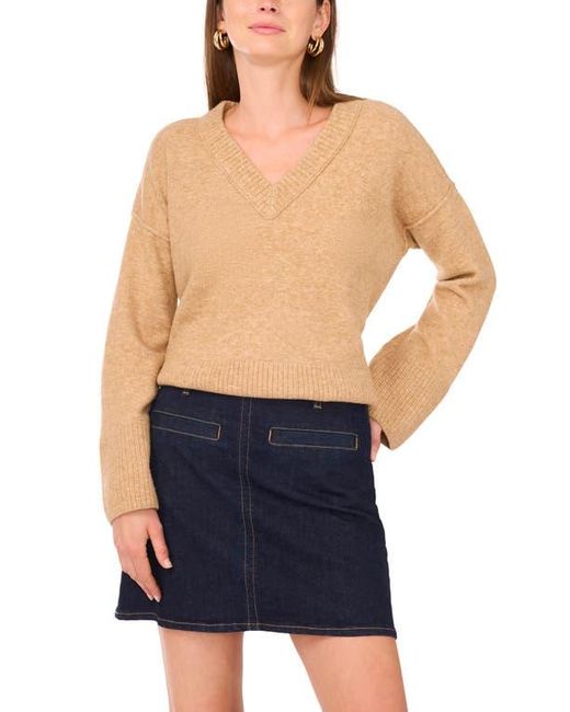 Vince Camuto Blue High-Low V-Neck Sweater