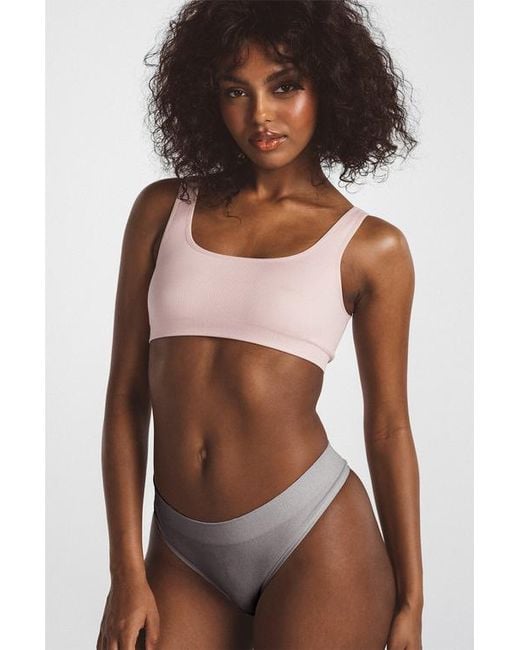 LDMA Brown Low Hide Ribbed Thong