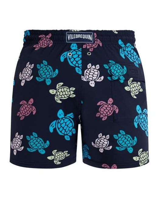 Vilebrequin Blue Tortues Multicolores Stretch Swim Trunks for men