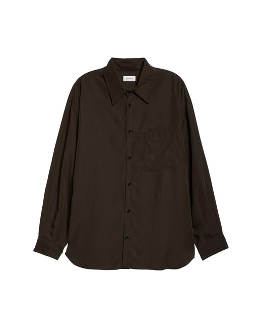 Lemaire Black Relaxed Fit Double Pocket Button-up Shirt for men