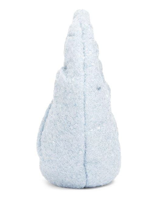 Naked Wardrobe Blue Mini Sequin Top Handle Bag