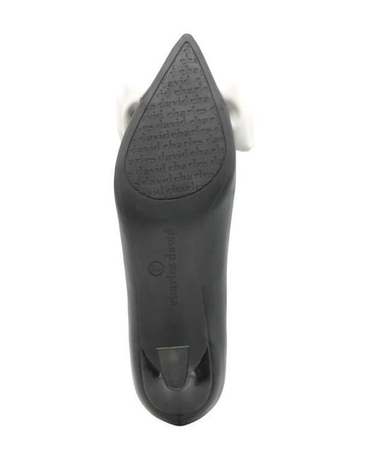 Charles David Black Adren Pointed Cap Toe Pump