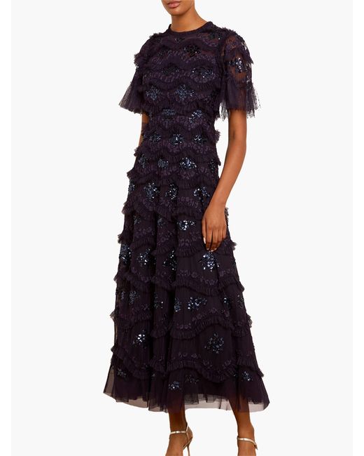Needle & Thread Blue Daisy Wave Ankle Gown