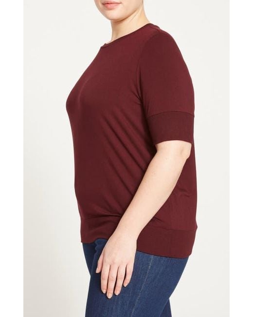 UNIVERSAL STANDARD Red Aimee Knit Top