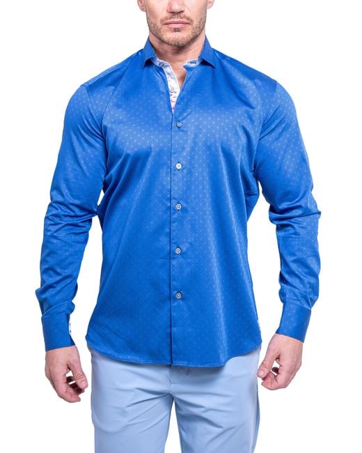Maceoo Blue Einstein Resistance0102 Button-Up Shirt for men