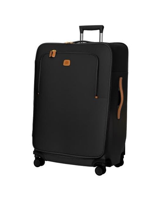 Bric's Black Firenze Softside 30 Large Checked Compound Spinner Luggage