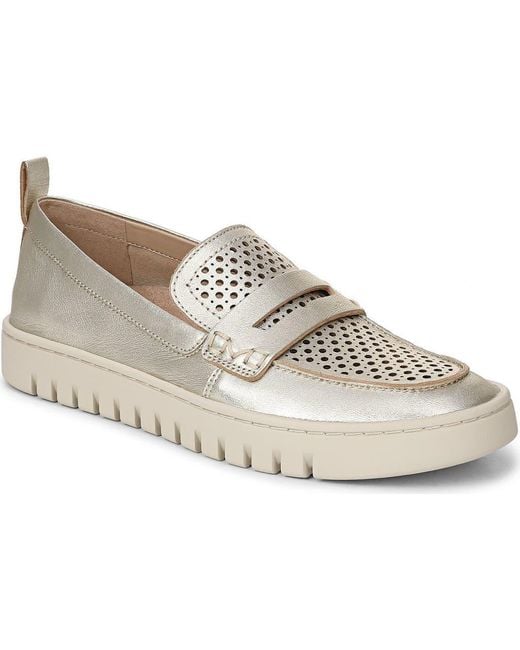 Vionic White Uptown Perf Penny Loafer