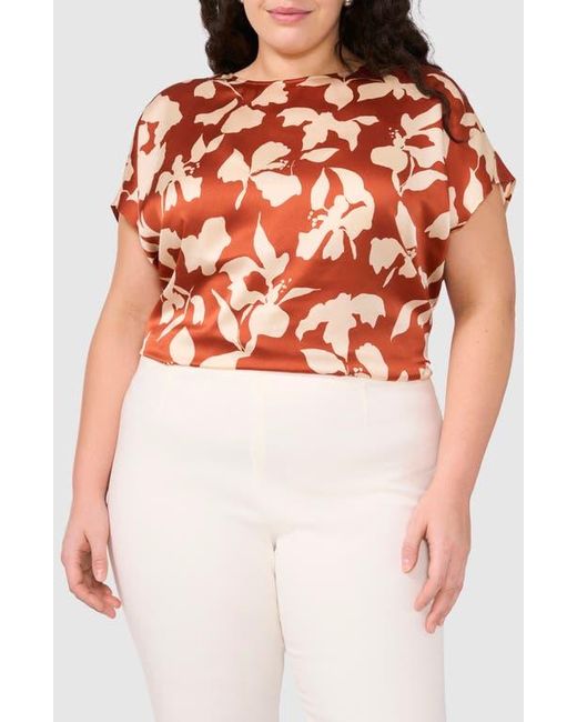 Halogen® Pink Printed Charmeuse Top