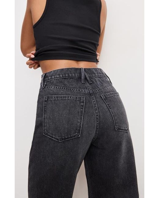 GOOD AMERICAN Blue Good Standard Raw Hem Bermuda Shorts