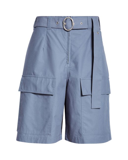 Jil Sander Blue Belted Cargo Trouser Shorts for men