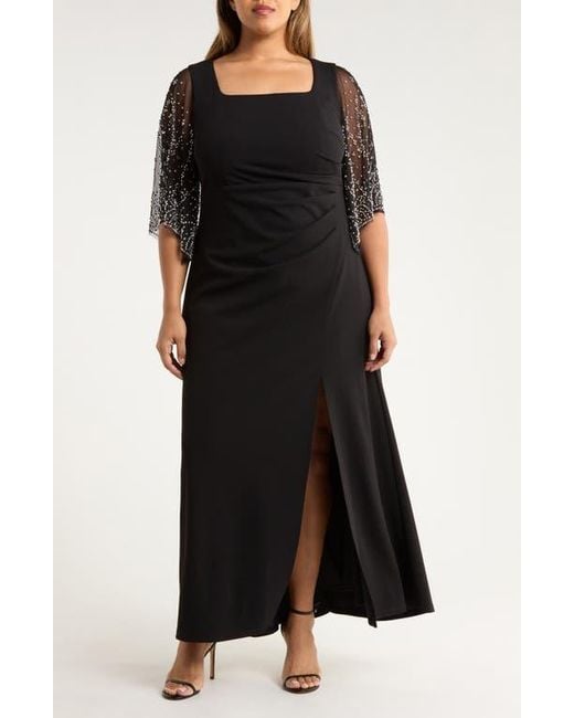 alex black evening dresses Alex Evenings 80's Black Formal Maxi Dress Size 14 SKU 000063 – Designers  On A Dime main image 0