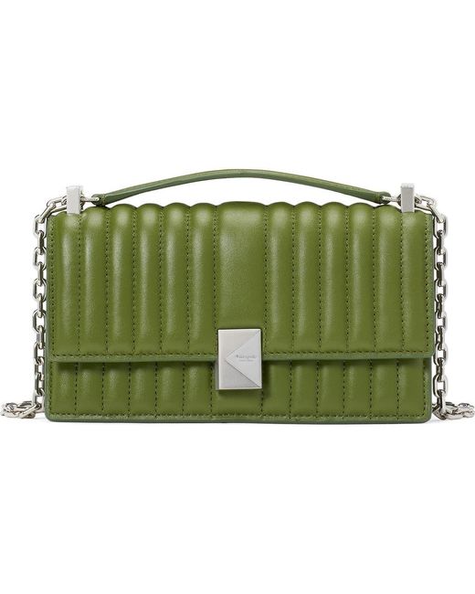 Kate Spade Green Mini Deco Quilted Leather Convertible Crossbody Bag