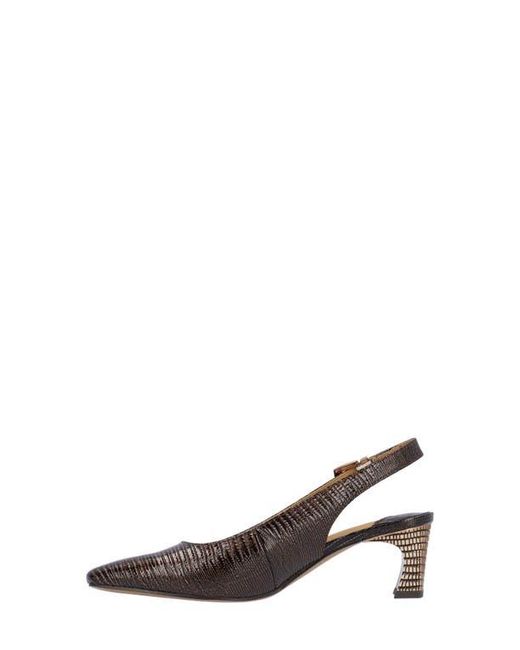 J. Reneé Brown Hadyn Lizard Embossed Slingback Pump