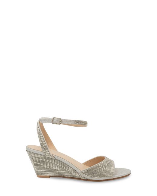 Touch Ups White Moxie Ankle Strap Wedge Sandal