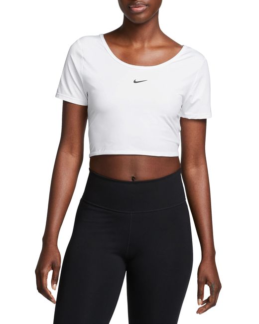 Nike White One Classic Dri-fit Twist Short Sleeve Top