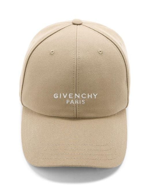 Givenchy Natural Embroidered Logo Adjustable Baseball Cap for men