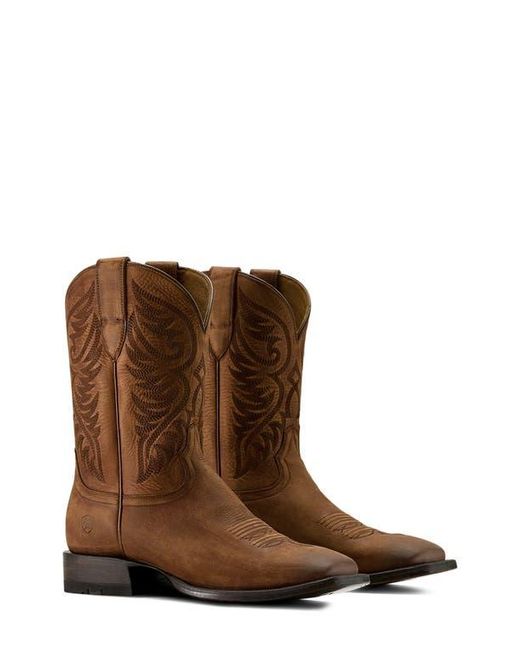 Ariat Brown Wiley Wide Square Toe Cowboy Boot for men
