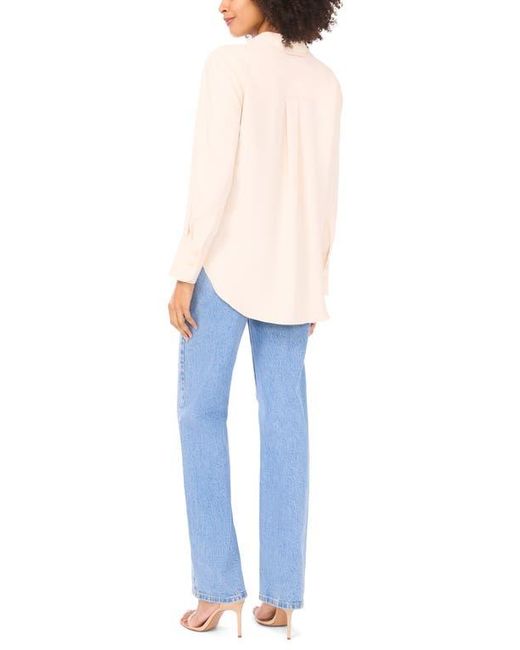 Vince Camuto Blue Half Placket Popover Top