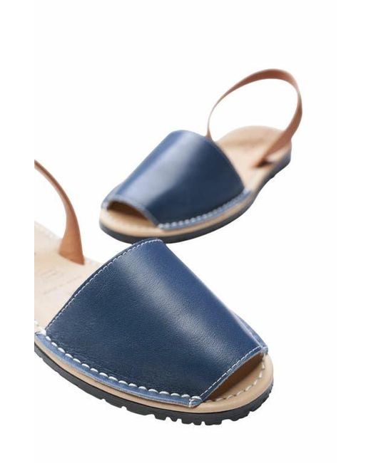 VISCATA Blue Menorquina Leather Avarca Sandals