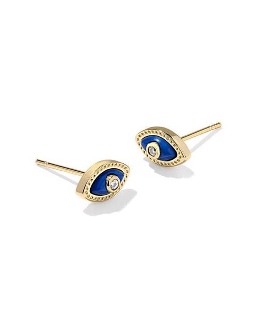 Kendra Scott Blue Mini Eye Stud Earrings