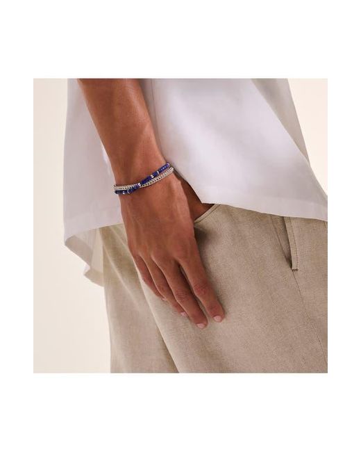 John Hardy Blue Heishi Chain Wrap Bracelet for men