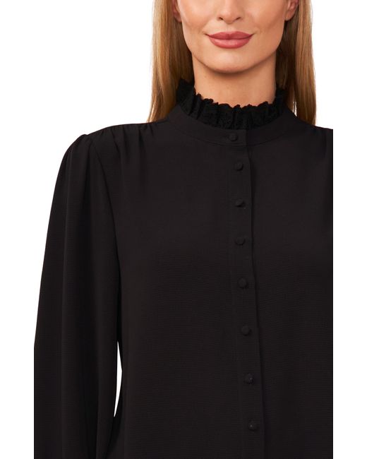 Cece Ruffle Shirt in Black Lyst