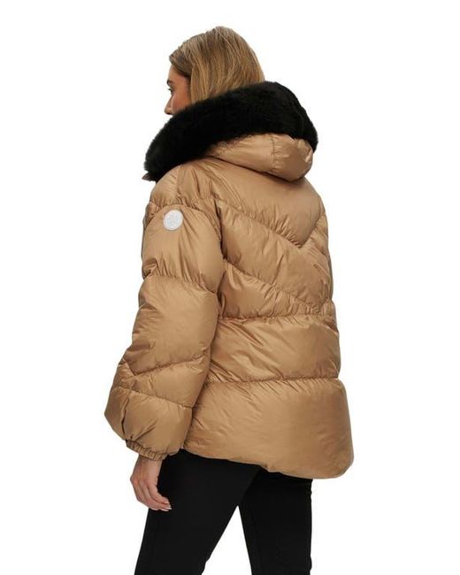 Gorski Natural Apres-Ski High-Low Jacket With Toscana Detachable Trim