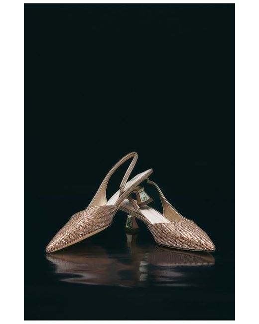 Sarto Natural Devin Kitten Heel Slingback Pump