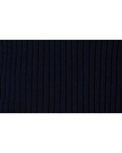 Akris Punto Blue Colorblock Wool Rib Sweater Polo