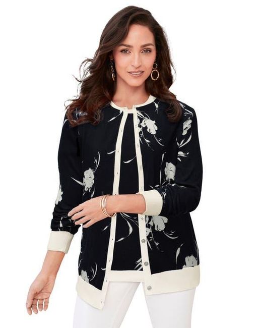 Jessica London Black Fine Gauge Cardigan