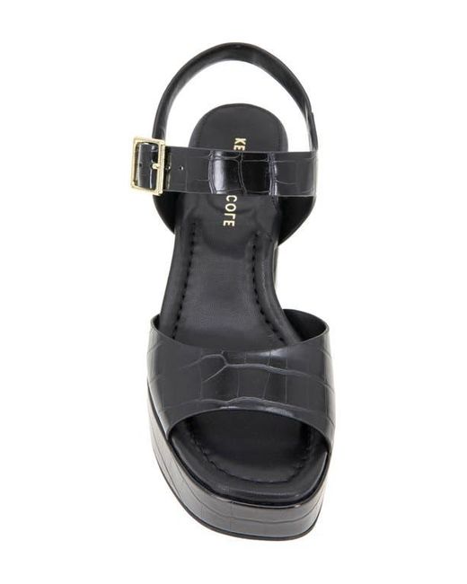 Kenneth Cole Black Darla Ankle Strap Platform Sandal