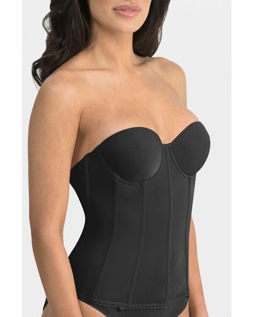 Dominique Intimates Black Brianna Low Back Convertible Strapless Corset Bra