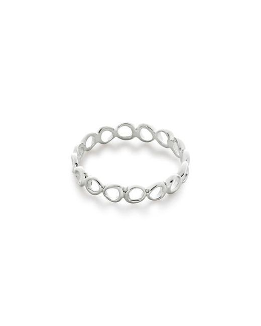 Monica Vinader White Nura Open Stacking Ring