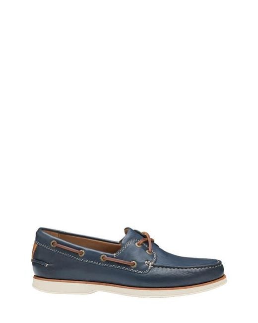 Johnston & Murphy Blue Monaco Boat Shoe for men