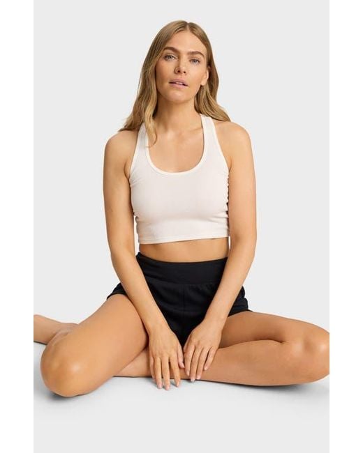 Commando Black Better Than Basic Racerback Crop Rib Tank
