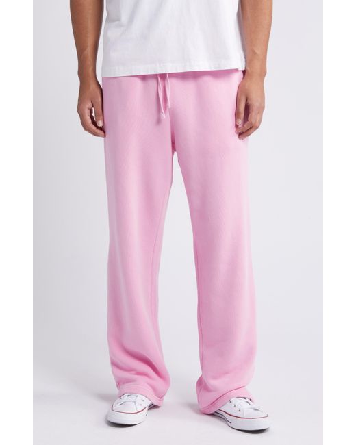 Elwood Pink Core Cotton Straight Leg Sweatpants for men