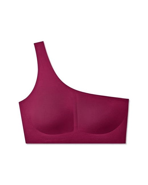 True & Co. Purple True Body One-Shoulder Bra