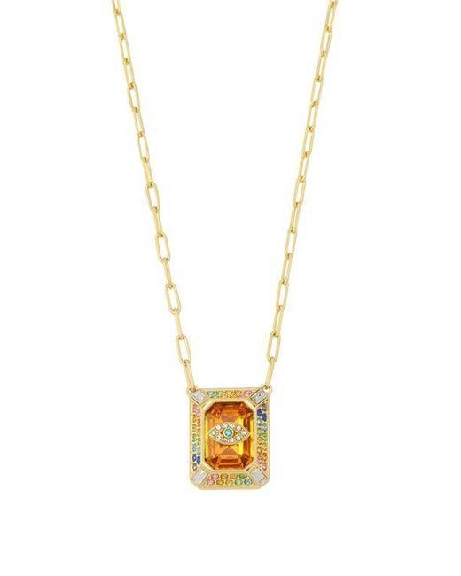 Kurt Geiger Metallic Evil Eye Pendant Necklace