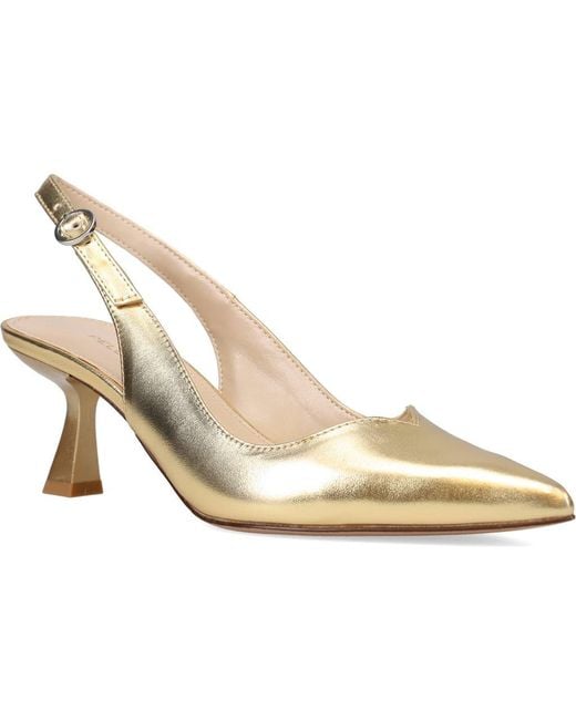 Pelle Moda Metallic Janah Slingback Pointed Toe Pump