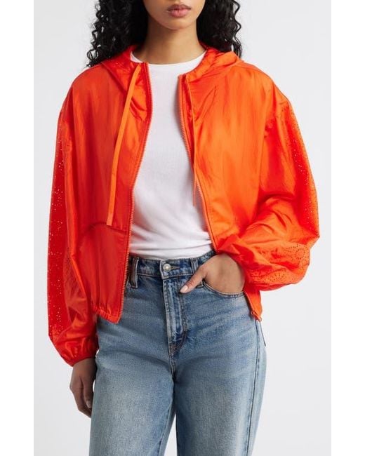 Ugg Orange Chiara Hooded Nylon Jacket