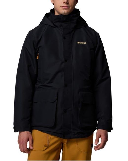 Columbia Black High Cascades 3-In-1 Reversible Hooded Jacket for men